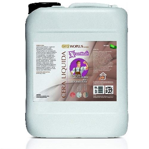 GEAL WOPLUS LUCIDO LT.5 CERA LIQUIDA ANTIUSURA ANTIMACCHIA COTTO