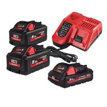 KIT PACKOUT MILWAUKEE 4 MACCHINE M18 + 3 BATTERIE E CARICATORE