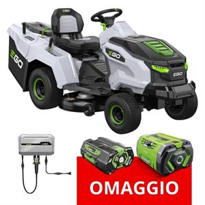 EGO POWER TRATTORINO TAGLIAERBA TR-3801 CON SACCO E KIT BATTERIA