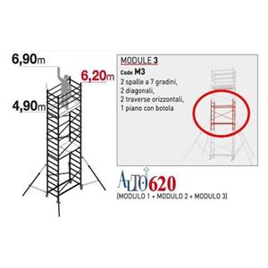 MODULO AGGIUNTIVO M3 H.2,05 X TRABATTELLO ALTO M1-M1/P FACAL