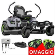 EGO POWER TRATTORINO TAGLIAERBA Z6 A BATTERIA CON LEVE E KIT