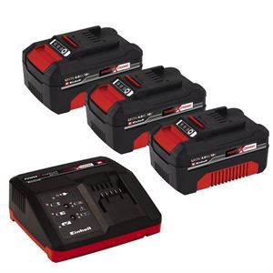 3 BATTERIE 18V 4Ah + CARICABATTERIE RAPIDO EINHELL