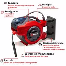 AVVOLGITUBO AUTOMATICO PER IL GIARDINO GE-HR 18/30 LI EINHELL