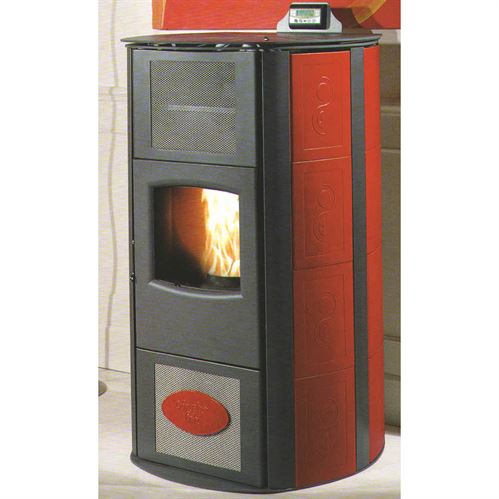 STUFA A PELLET TERMOMAX 22KW CERAMICA CORALLO ANSELMO COLA