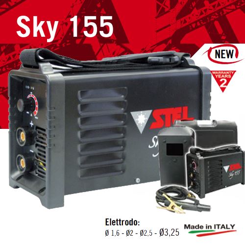 STEL SALDATRICE INVERTER SKY155 COMPLETA DI ACCESSORI