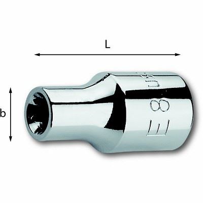 CHIAVE BUSSOLA TORX FEMMINA E16 USAG 235 1/2 NTX