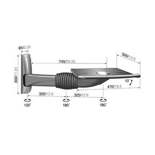 OPTIFORMA SUPPORTO A PARETE TV SILVER