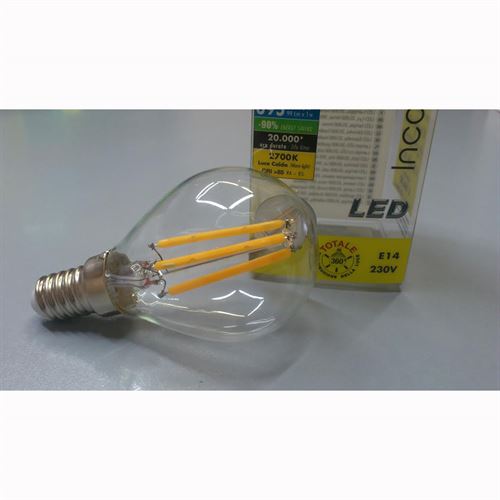 LAMPADA LED A FILAMENTO SFERA E14 4W 2700°K CENTURY