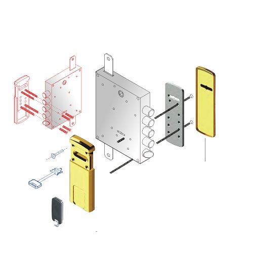 DEFENDER MINIMAG D.MAPPA 3R ORO CROMO SATINATO 3/CHIAVI